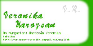 veronika marozsan business card