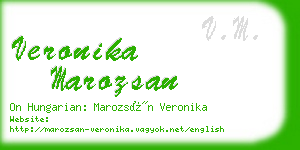 veronika marozsan business card